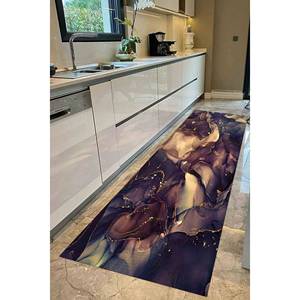 Brown and <b>Gold</b> Marble Rug: Abstract Shimmery Design,Chenille Rug - Product Image 5