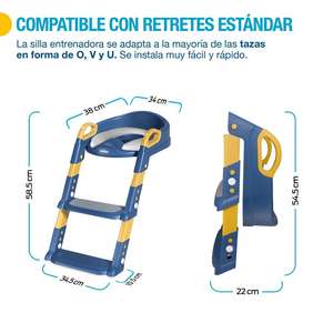 Asiento de entrenamiento para inodoro para niños pequeños Shimy con escalera - Product Image 4