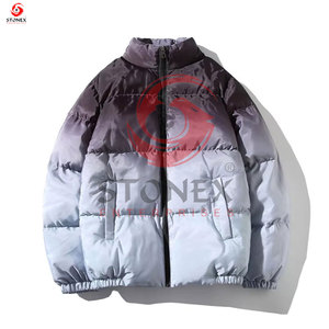 3in1 Men's Winter Puffer Jackets Canvas Stand Collar Breathable Windproof Customized Printing Front Logo Streetwear OEM Service - Product Image 4