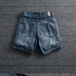 Wholesale <b>Men's</b> <b>Jeans</b> Shorts Denim Fabric Blank Fitness Sun Faded Vintage <b>Men</b> <b>Jeans</b> Shorts - Product Image 4
