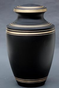 Cremación de color negro para cenizas Urna hecha a mano para adultos para cenizas de mascotas Contenedor de entierro para urna funeraria conmemorativa humana - Product Image 5