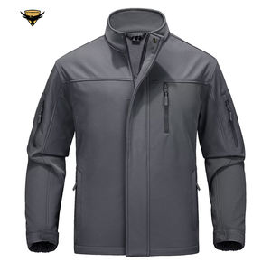 Veste Softshell coupe-vent pour hommes la plus vendue Conception unique Service OEM Fabrication professionnelle Quantité en vrac Tissu de toile - Product Image 4