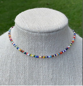 Gargantilla Boho con Cuentas de Moda / Gargantilla Multicolor, Regalo de San Valentín para Ella, Joyería Hecha a Mano, Collar con Piedra de Nacimiento de Alejandrita - Product Image 2