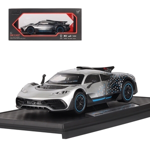 Voiture miniature en métal moulé sous pression Motor Show L MDBZ AMG ONE 1:24, argentée, modèle de jouet à tirer en arrière - Product Image 1