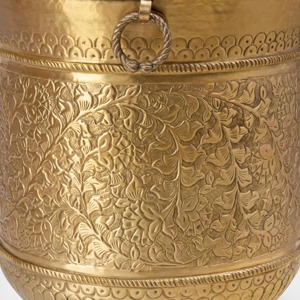 Pot de fleurs en métal finition or accrocheur, parfait pour l'intérieur, l'extérieur, la maison, le balcon, le salon, pour l'affichage de plantes décoratives - Product Image 3