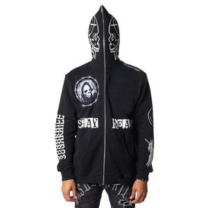 Sweat-shirt à capuche à manches longues pour homme, avec fermeture éclair complète, imprimé, à la mode, Street Hip Hop - Product Image 1