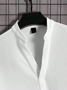 ชุดวอร์มสำหรับผู้ชายเสื้อเชิ้ตแขนสั้นและกางเกงขายาวเอวรูดตามสั่งเสื้อผ้ากีฬาฤดูร้อน - Product Image 4