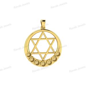 Fabricado a medida Seven Reiki Chakra Star Mandala colgante de buena calidad nuevos hallazgos de joyería de Yoga componentes de la India - Product Image 1