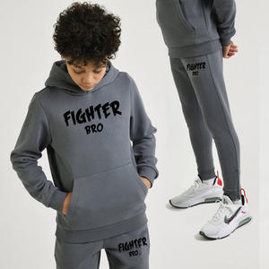 ชุดวอร์ม2ชิ้นสำหรับเด็กเสื้อผ้าเด็กมีฮู้ดชุดวิ่งโลโก้ตามสั่ง - Product Image 4