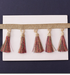 4'' Multicoloured Tassel Trim Wholesale 5yards/lot <b>Bead</b> Tassel Tassels Trim Lace Fringe - Product Image 2