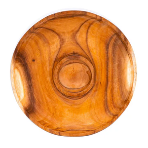 Plateau à manger classique en bois avec couvercle, poignée et petit bol à chutney Tradebyd - Product Image 5