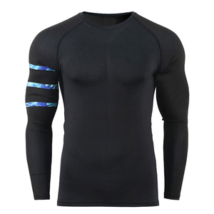 Chemises de compression à manches longues pour hommes Jiu Jitsu Mma No-gi Tight Grappling Base Layer Compression Fabriquées au Pakistan - Product Image 3
