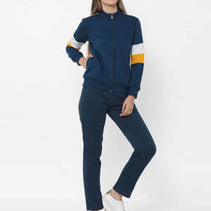 Premium Quality Women's Winter Tracksuit <b>Long</b> <b>Sleeves</b> Two-Piece Set 100% Cotton Plus Size with panel work sweatsuit sets - Product Image 1