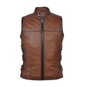 Classic Design for & Customized Product Leather <b>Vest</b> Denim Leather <b>Vest</b> <b>Man</b> Long Custom Made Leather <b>Vest</b> With OEM Serviced - Product Image 4