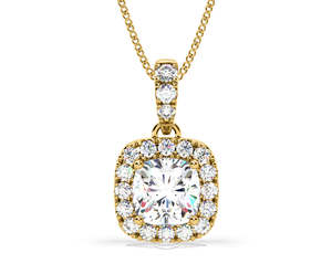 Elegante Colgante de Diamante Cultivado en Laboratorio con Corte Cojín en Oro Amarillo de 8KT para Mujer, Sin Cadena, Claridad VS1, Color E, 2.50 Gramos, Joyería Ligera - Product Image 6