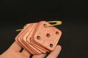 Cuchillos de cocina duraderos con tarjeta tejida de madera - Product Image 2