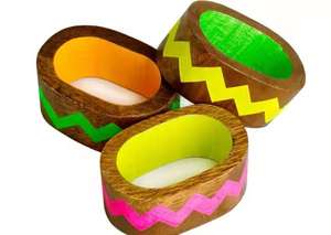 Juego de Anillos para Servilletas de Madera Ecológicos Acabados a Mano, Vajilla de Madera Natural de Primera Calidad, Bodas Rústicas, Fiestas, Cenas Diarias - Product Image 2