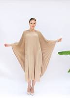 Robe Kaftan Unie Couleur Personnalisée pour Femmes Courtes, Grandes Tailles et Courbes, Élégante pour Invitée de Mariage, Fête Bohème, 100% Coton, Coupe Trapèze