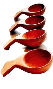 Mini cuillère à épices en bois écologique faite à la main avec un design traditionnel, résistante à la chaleur et polie miroir pour les condiments, les confitures, le service - Product Image 3
