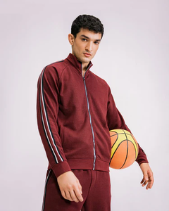 Chándal de secado rápido para hombres Entrenamiento deportivo Chándal de algodón suave transpirable con cremallera completa y conjunto de Jogger - Product Image 4