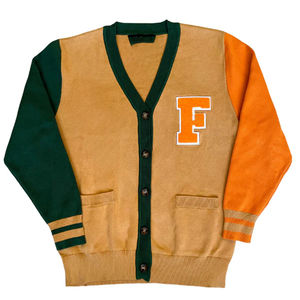 Nouveau cardigan décontracté de style tendance pour logo brodé personnalisé, vêtements d'hiver pour l'école et le sport, cardigan en tricot - Product Image 1