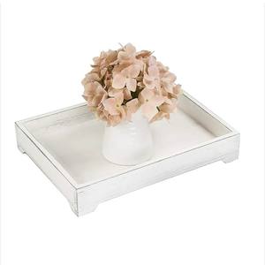 Plateau en bois écologique pour le service et la décoration Plateau rectangulaire en bois de manguier blanc finition Excellence Designs personnalisés - Product Image 1