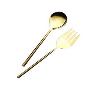 Ensemble de serveurs à salade à long manche en métal de meilleure qualité pour restaurants hôtel mariage au prix de gros - Product Image 1