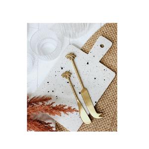 Service à fromage en laiton Couverts au design unique Mini poignée Couverts Couteaux et fromage en laiton doré - Product Image 2