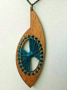 COLLIERS D'ATTENTE POUR FEMMES HOMMES NATUREL GRAND BOHO TRIBAL SONO BOIS Pendentif sur cordon réglable Collier fait main - Product Image 4