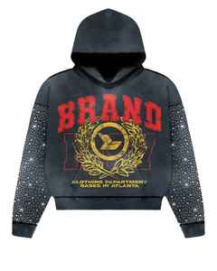 กางเกงวอร์มประดับพลอยเทียมแบบมีซิปและชุดเสื้อฮู้ดผ้าเกล็ดปลาสไตล์วินเทจผ้าฝรั่งเศสเทอร์รี่ - Product Image 4