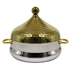 Casseroles en acier inoxydable à double paroi de style moderne, marmite avec couvercle en fonte, récipients pour garder les aliments au chaud - Product Image 2