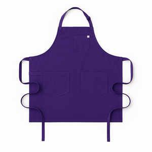 Delantal Morado sin Mangas con 3 Bolsillos, Lavable a Máquina, de Lona, Moderno, para Uso Diario, Tejido - Product Image 1