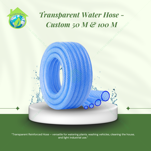 Alta calidad 5/8 pulgadas personalizado 50m 100M goma Flexible PVC transparente reforzado fuerte fibra hilo manguera de agua para el jardín del hogar - Product Image 4