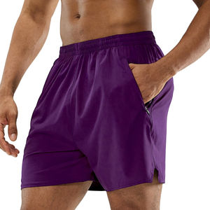 Pantalones cortos de calle de poliéster de alta calidad, pantalones cortos deportivos con logotipo personalizado, pantalones cortos de hombre de Color sólido con cordón - Product Image 3