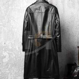 เสื้อโค้ทยาวหนังเสื้อโค้ทยาวดีไซน์แบบกำหนดเอง - Product Image 3