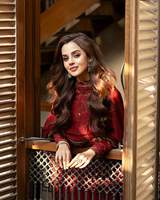 Collection de vêtements pour femmes indiens et pakistanais, Punjabi Dhoti et Salwar Kameez en soie anti-rides, pour mariage et fêtes, 6008