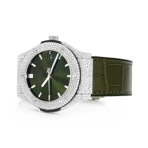 Reloj de Pulsera de Cuarzo de Acero Inoxidable de Alta Calidad con Incrustaciones de Moissanita y Correa de 20 mm - Product Image 2