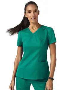 Conjunto de Uniforme Médico Clásico Unisex de Alta Calidad, Tela Vaquera Transpirable y Cómoda, Uniformes de Enfermería con Detección de Agujas - Product Image 1