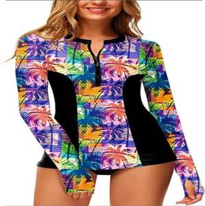 Camiseta de surf con logotipo personalizable UPF 50 de manga larga para hombre de todos los tiempos 2024 con protección solar hecha de Spandex - Product Image 2