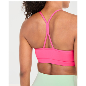 Wholesale Comfortable Ruched Sports <b>Bra</b> Ruched Center Detail Thin <b>Straps</b> & High Impact Latest Women Fitness Sports <b>Bras</b> - Product Image 5