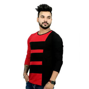 T-shirts à manches longues personnalisés, tenue décontracté, T-shirt uni pour hommes de taille adulte/T-shirt personnalisé en gros pour hommes - Product Image 3