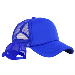 Gorra de camionero de malla de espuma de 5 paneles de alta calidad con logotipo bordado personalizado - Product Image 4