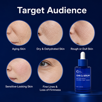 Sérum à haute concentration de peptides de cuivre GHK-Cu, acide hyaluronique, anti-âge, raffermissant, hydratant, léger, à absorption rapide, pour le visage