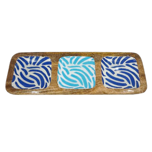 High Quality Acacia Wood Customizable Serving Tray Modern Natural Enamel Finish Kitchen Food <b>Drink</b> Decorative Trays Christmas - Product Image 4