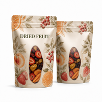 Sachet Doypack Auto-Scellant avec Fenêtre, Emballage Refermable pour Snacks, Noix, Fruits Secs, Sac Alimentaire en Aluminium et PET avec Fermeture Éclair en Plastique