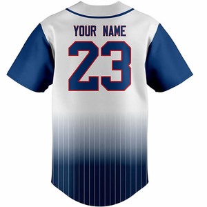 3D Pattern Baseball Jersey for Unisex Button Team Uniform Breathable Lightweight Athletic Tournament Sports Apparel 100% - Product Image 2