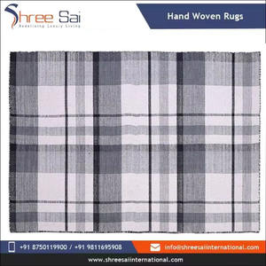 Tapis Dhurrie en coton économique tissage plat doux avec motif abstrait durable pour un usage domestique quotidien ou des commandes en gros - Product Image 3