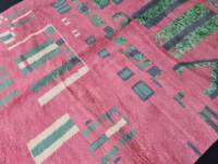 Authentischer Mrirt 8x11 Tango Pink Marok kanis cher Wollte ppich Handgemachter großflächiger Berber teppich Abstraktes Muster Hochwertiger böhmischer Stil