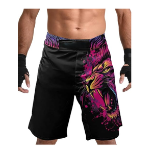 Pantalones cortos de protección contra sarpullidos MMA, diseños de algodón transpirable para entrenamiento de lucha, precios competitivos a granel, ropa de artes marciales OEM - Product Image 1