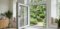 Fenêtre à battant en aluminium, double vitrage, à rupture de pont thermique, ouverture vers l'intérieur, pour usage résidentiel